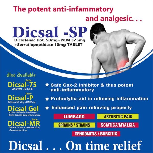 Diclofenec Paracetamol Serratiopeptidase Tablet