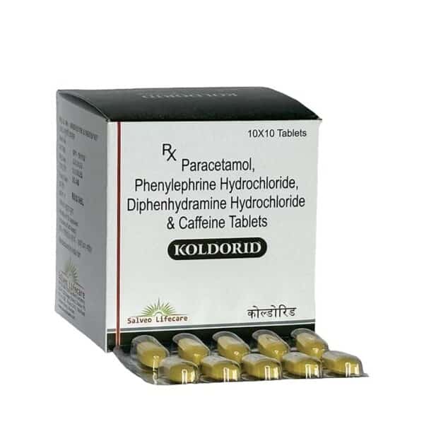 Phenylephrine Hydrochloride, Diphenhydramine Hydrochloride & Caffeine Tablets